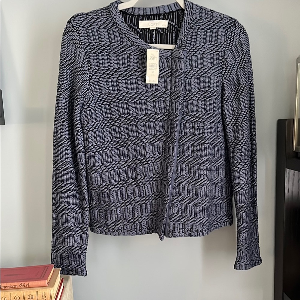 NWT LOFT Woven Jacket (Blue/Black) SP